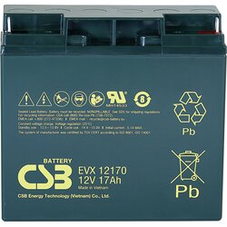 CSB Battery Svinčev akumulator 12 V 17 Ah EVX 12170 EVX12170 svinčeno-koprenasti (AGM) (Š x V x G) 181 x 167 x 76 mm M5 vijačni priključek stabilni cikli\, brez vzdrževanja, (20439239) Cene