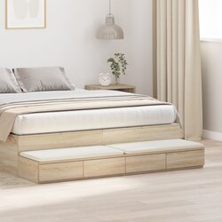 vidaXL Noćni ormarić Sonoma hrast Konstruirano drvo 140 x 36.5 x 16.5 cm Cijene
