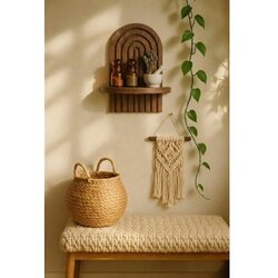 Hanah home Dekorativna zidna polica Artmtkwll1 Wenge Cene