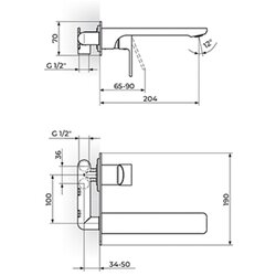 Rosan slavina UZIDNA ZA LAVABO 231401 Cene