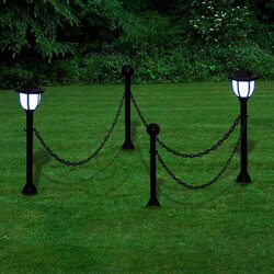 vidaXL Lanac ograda sa 2 LED solarne lampe i 2 stupa Cijene