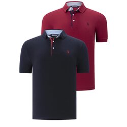 Dewberry DUAL SET T8582 MENS T-SHIRT-NAVY BLUE- BURGUNDY Cijene