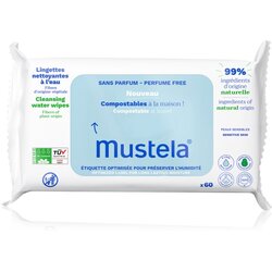 Mustela® Compostable at Home Cleansing Wipes Perfume Free maramice za čišćenje bez parfema za djecu od rođenja 60 kom Cijene