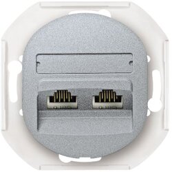 Aling Conel priključnica komunikacijska bez maske 2xRJ45 Cat 6 UTP, silver Cene