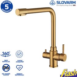 Slovarm Slavina za sudoperu ZLATNA INOX 2u1 - standardna i filtrirana voda - Slovarm 486021 Cene