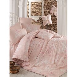 Elena pink pinksalmonwhite ranforce double quilt cover set (eu) (it) Cene