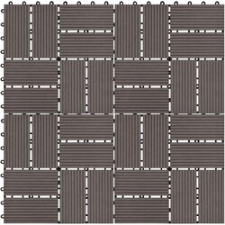  Talne plošče 11 kosov WPC 30x30 cm 1 m² rjave, (21143906) Cene