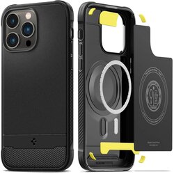 Spigen - Rugged Armor Mag Safe - iPhone 14 Pro - crna Cene