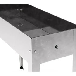 Herstera Garden Urban | Povišena gredica | Visoka tegla za cvijeće | 72 L | 100x40x84 cm - Srebrna - BRANDED IN EU Cene