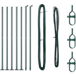 vidaXL Stupovi ograde s podnim pločama 7 kom Ø32mm 83,5cm Galvanizirani čelik Cijene