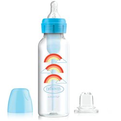Dr.browns Bočica uskog grla 250 ml – početni set od bočice do sippy čaše, plavi dugin motiv + L3 duda Cene