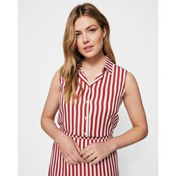 Mexx Ženska majica bez rukava, Sa dugmićima, Crveno-bela Cene