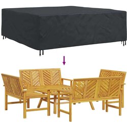 vidaXL Navlaka za vanjski namještaj Crna 235 x 235 x 70 cm 210D Cijene