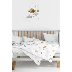 Mijolnir Set Navlaka za jorgan i jastučnica Abc, 100x150 cm, Beli Cene