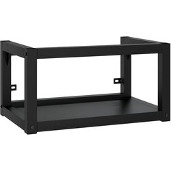 Maison Chic Stenski kopalniški regal - Umivalniška omarica črn 59x38x31 cm železo, (21758987) Cene