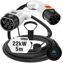 KUAX Prenosni EV polnilni kabel, 22KW moč, 32A tok, 22KW-32A-5M-Bela, (5000275816) Cene