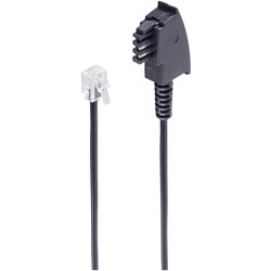 Shiverpeaks basic-s tae f konektor - western konektor 6/4\, universal (uvoz / siemens+telecom) 6 m telefon priključni kabel [1x moški konektor tae-f - 1x RJ11 vtič 6p4c] 6 m črna, (20411159) Cene