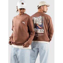 Woodbird Cane Chop Crew Pulover burnt red Cene