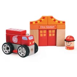Bino Toys Drvene kocke - Vatrogasni set Cene