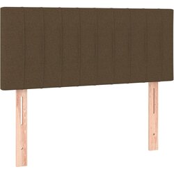 vidaXL Posteljno vzglavje temno rjavo 80x5x78/88 cm blago, (20954179) Cene