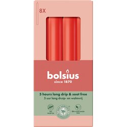 Bolsius Essentials paličaste sveče (8 kosov) - mehka rdeča barva Cene