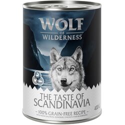 Wolf of Wilderness "The Taste Of" 6 x 400 g - Scandinavia - severni jelen, piščanec, losos Cene