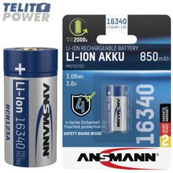 Ansmann punjiva Li-Ion 3.6V 850mAh 16340 RCR123A ( 4234 ) Cene
