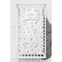 Mijolnir Posteljina za bebe s cvijećem, 100x150 cm, bijela Cijene