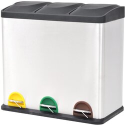  Reciklažna kanta za smeće s papučicama nehrđajući čelik 54 l Cijene