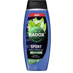 RADOX Sport Mint And Sea Salt 3-in-1 Shower Gel osvežilen gel za prhanje 450 ml za moške Cene