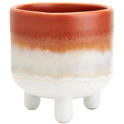 Sass & Belle narančasto-bijeli cvijetni lonac Bohemian Home Mojave, Ø 7,5 cm Cene