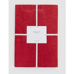 Reserved bombažni namizni prt z vzorcem žakarda - burgundy Cene