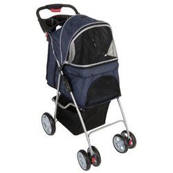 zooplus Sporty Pet Stroller kolica za male pse - tamno plava / svijetla siva Cene