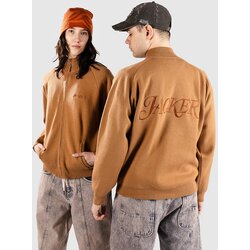 Jacker Classic Zip Knit Pulover brown Cene