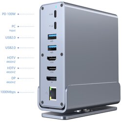 Gembird A-CF-COMBO15-01 USB Type-CF 15-in-1 multi-port adapter (USB hub, Type-CF, HDMI, DP, LAN,3,5) Cene