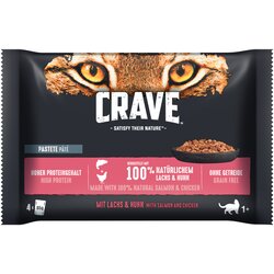 CRAVE Cat vrečke multi pakiranje 48 x 85 g - Miks: Pašteta s piščancem & puranom in z lososom & piščancem Cene