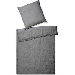 Elegante Breezee set pollanene posteljnine - temno siva - 70x90 cm + 135x200 cm Cene