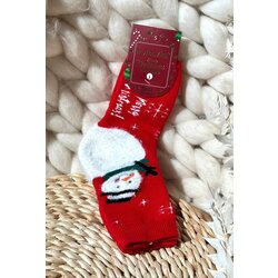 Aura.via Children's Christmas Cotton Socks With Snowman Red Cene