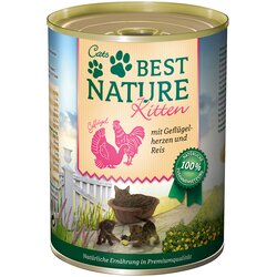 Best Nature Varčno pakiranje Kitten 12 x 400 g - Perutninska srca in riž Cene
