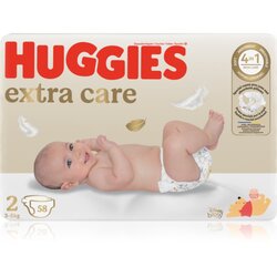 Huggies Extra Care Size 2 plenice za enkratno uporabo 3-6 kg 58 kos Cene