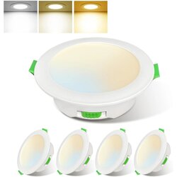 SWEIER 4x 115 mm LED vgradni reflektor s 3 barvnimi temparaturami Cene