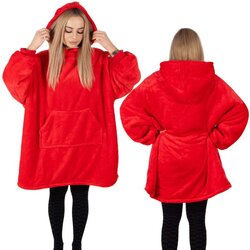 springos mekana oversize majica u obliku deke, crvena Cene