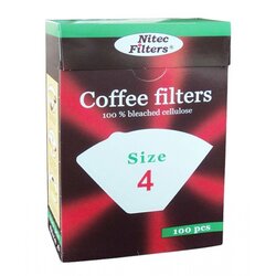 Nitec Filters Papirni filter za kafu, Veličina 4, 100 komada Cene