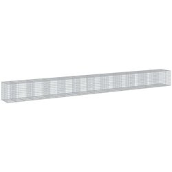 vidaXL Gabionska košara s poklopcem 1150x100x100 cm pocinčano željezo Cijene