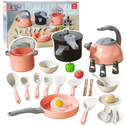 KITCHEN Set Pots Cooking Accessories Food Pink 32 pcs. Cene