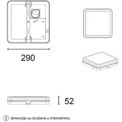 BB Link doo Crna LED plafonjera 24W, promenljiva boja svetla Cene