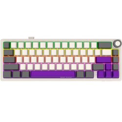 Lorgar Wireless mechanical gaming keyboard Pro, 2.4 GHz, Toxic Purple switches, beige grey purple ( LRG-KBP70MW-RT-US ) Cene