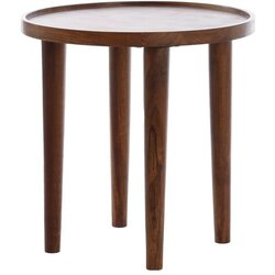 Light & Living Okrogla stranska mizica iz masivne akacije ø 49 cm Qiano – Cene