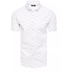 DStreet Men's Short Sleeve Shirt White Cene