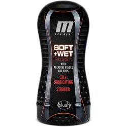 Blush M for Men Soft+Wet Pussy Self Lubricating Stroker with Pleasure Ridges and Orbs Cene